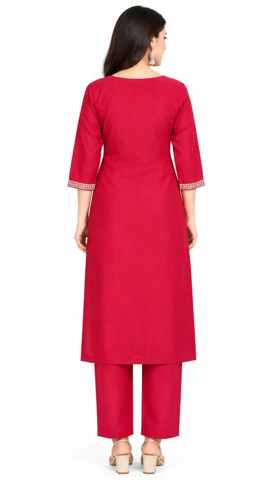 Premium Roman Embroidered Suit Set for Women with Matching Dupatta