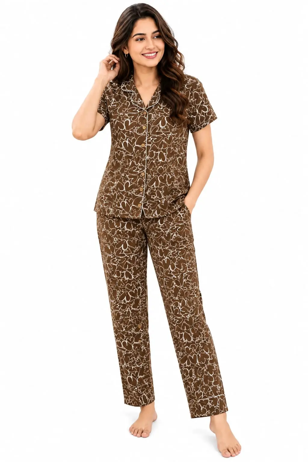 Kings lounge wear shirt and lower night suit for women