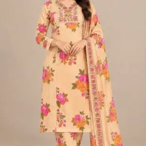Floral straight suit for women by Urban Riwaz