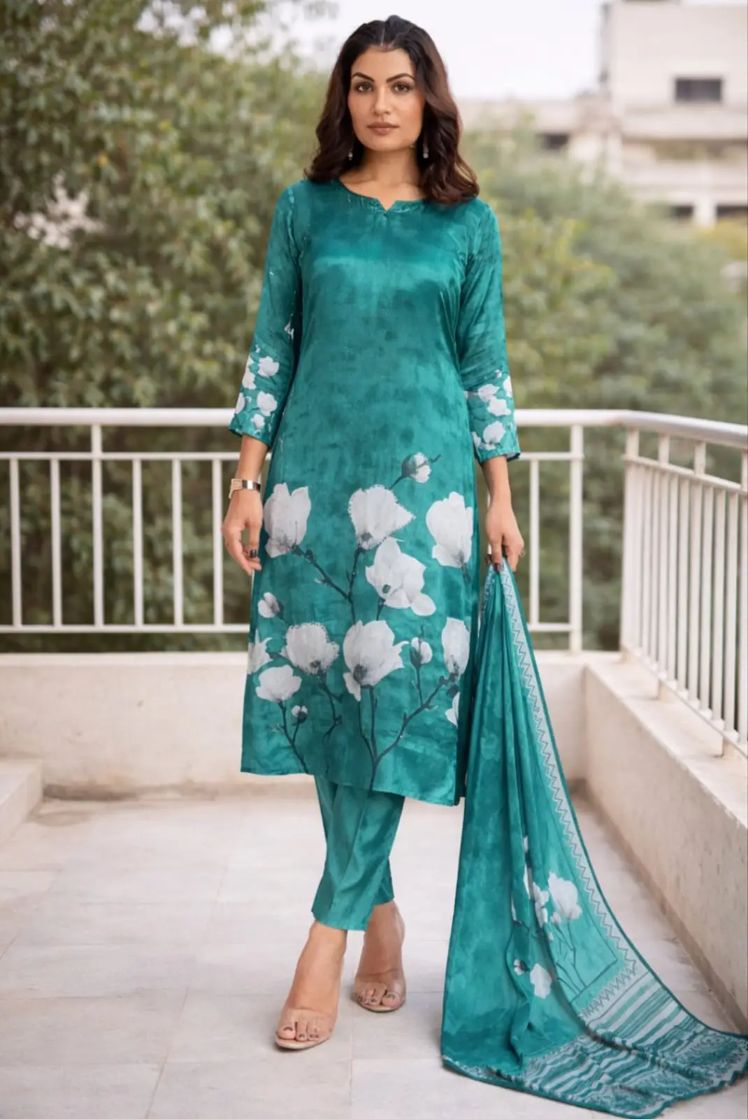 Reyon Kurti Pant Set for Women