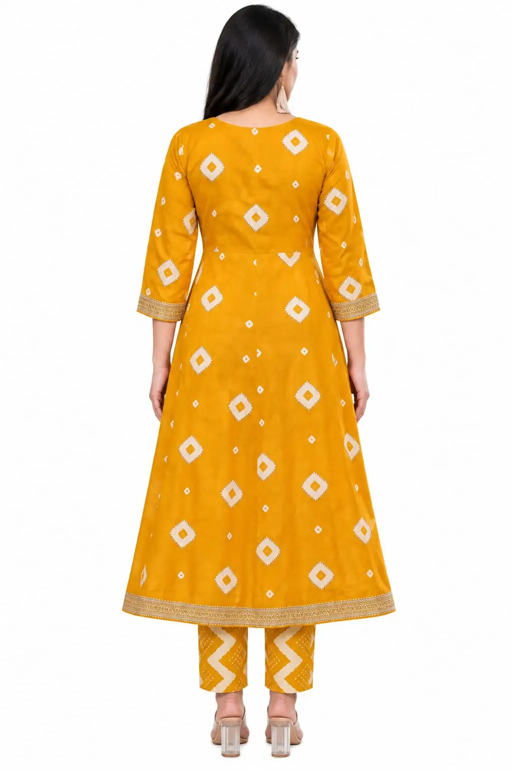 Elegant Cotton Rajasthani Anarkali Set| Urban Riwaz - Image 2