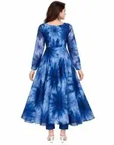 Organza Anarkali with Floral Print | Urban Riwaz - Image 2
