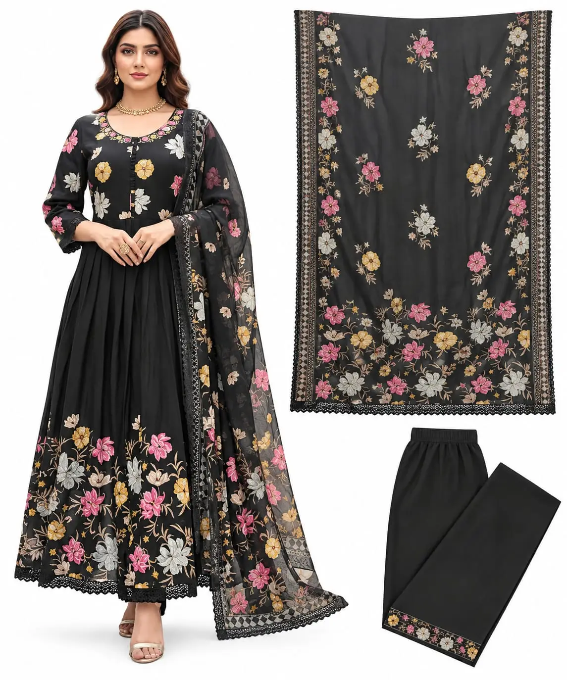 Rayon long kurti set for women