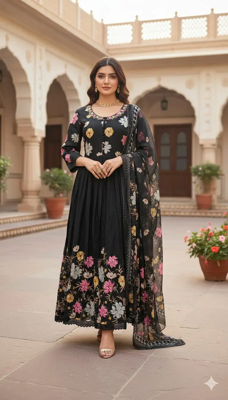 Rayon long kurti set for women