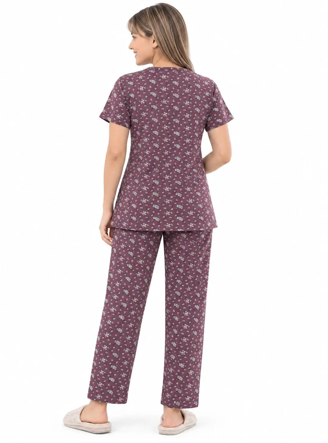 Women's Cotton Sleepwear Comfortable Two-Piece Night Suit