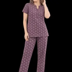 Women's Cotton Sleepwear Comfortable Two-Piece Night Suit