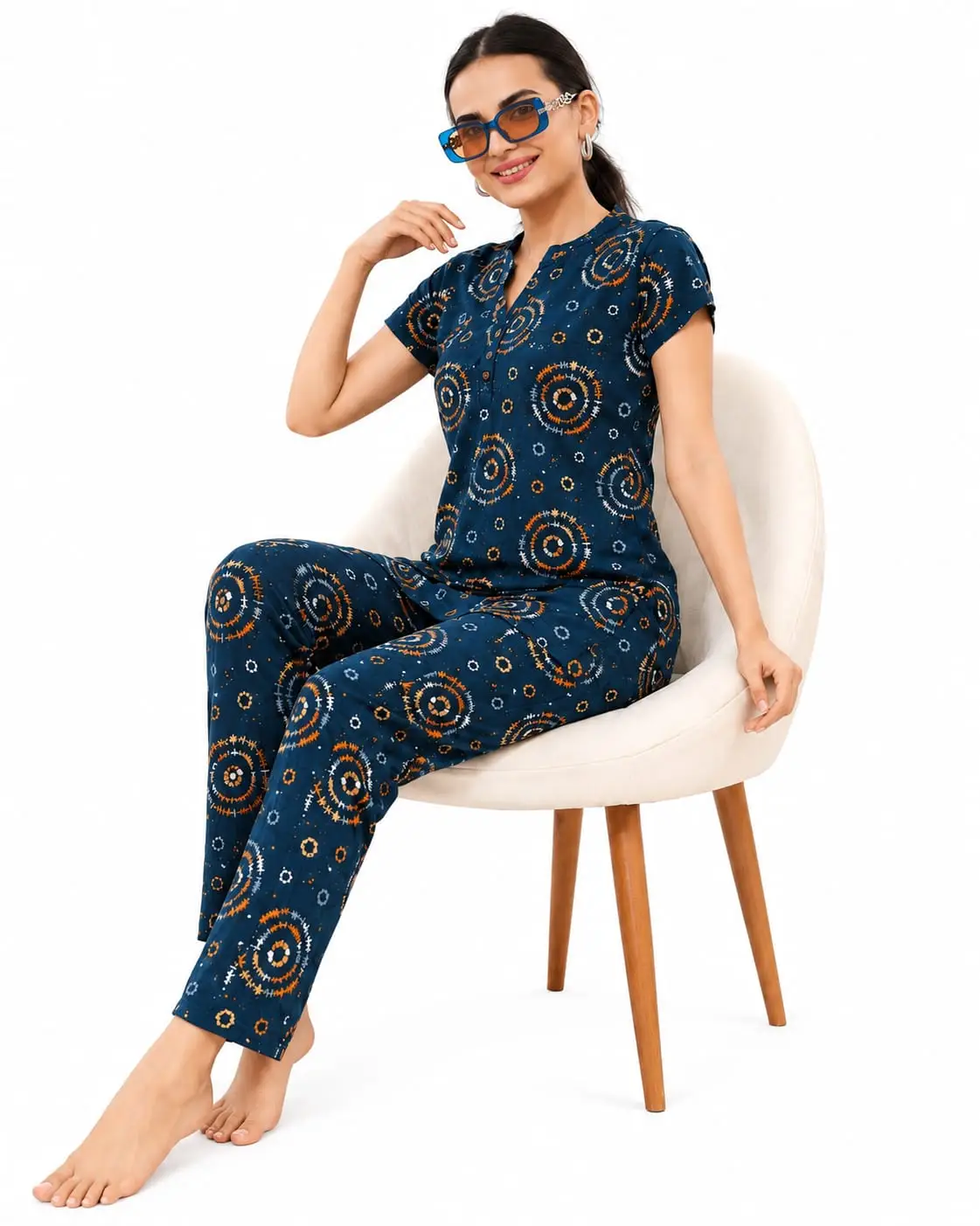 Cotton Hosiery Night Suit for Women