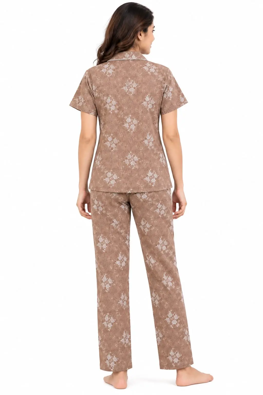 Women's Printed Shirt & Lower Night Suit