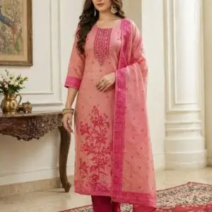 Roman silk kurti pant with dupatta
