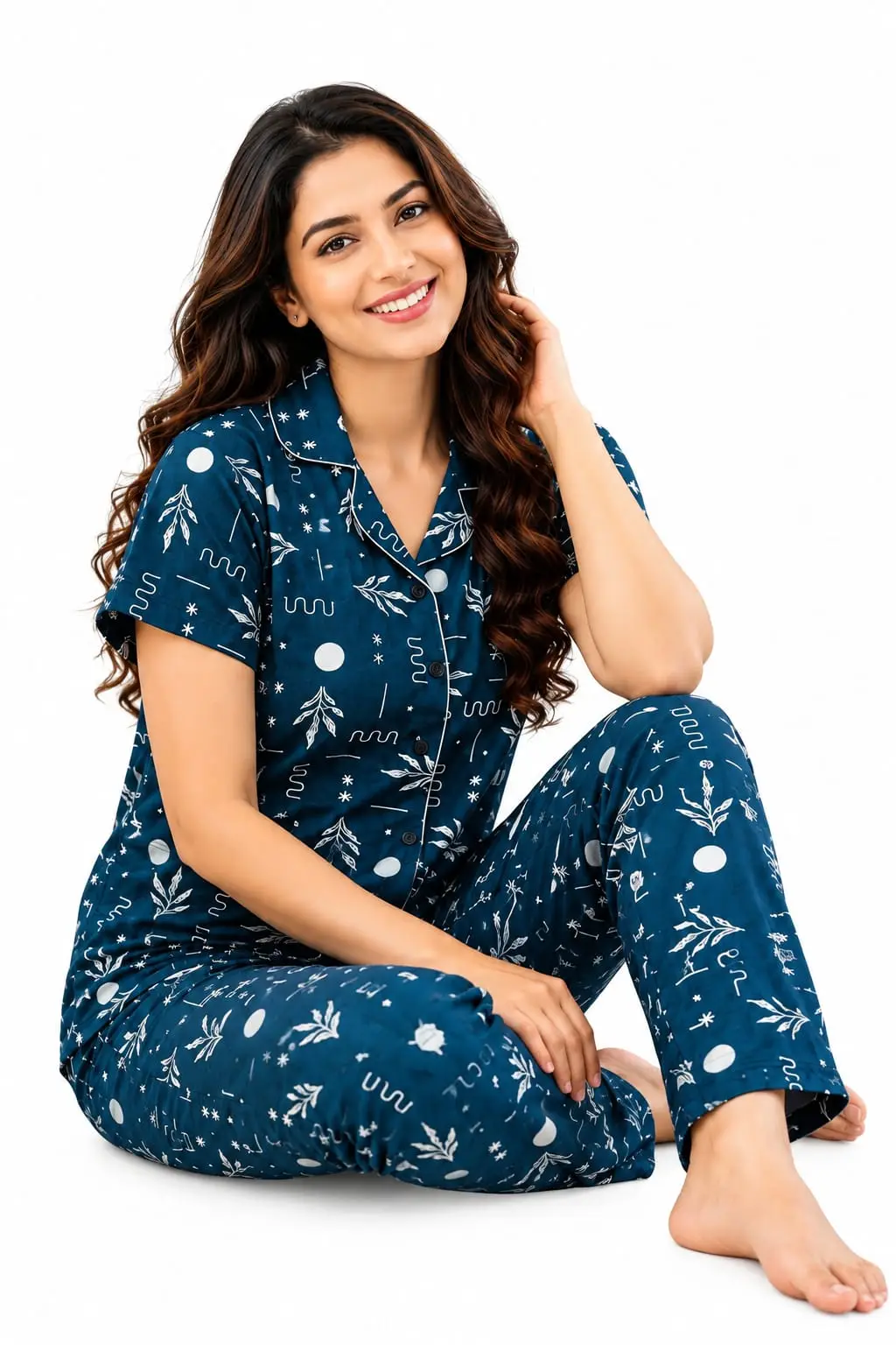 Kings lounge wear shirt and lower night suit for women
