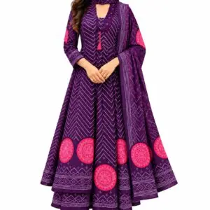 Bandhej Anarkali Kurti Set