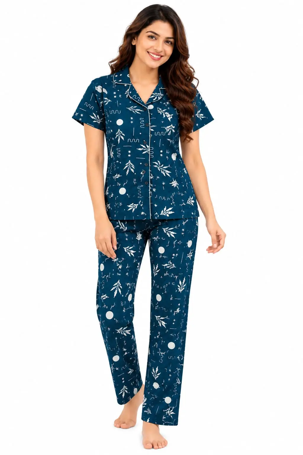 Kings lounge wear shirt and lower night suit for women