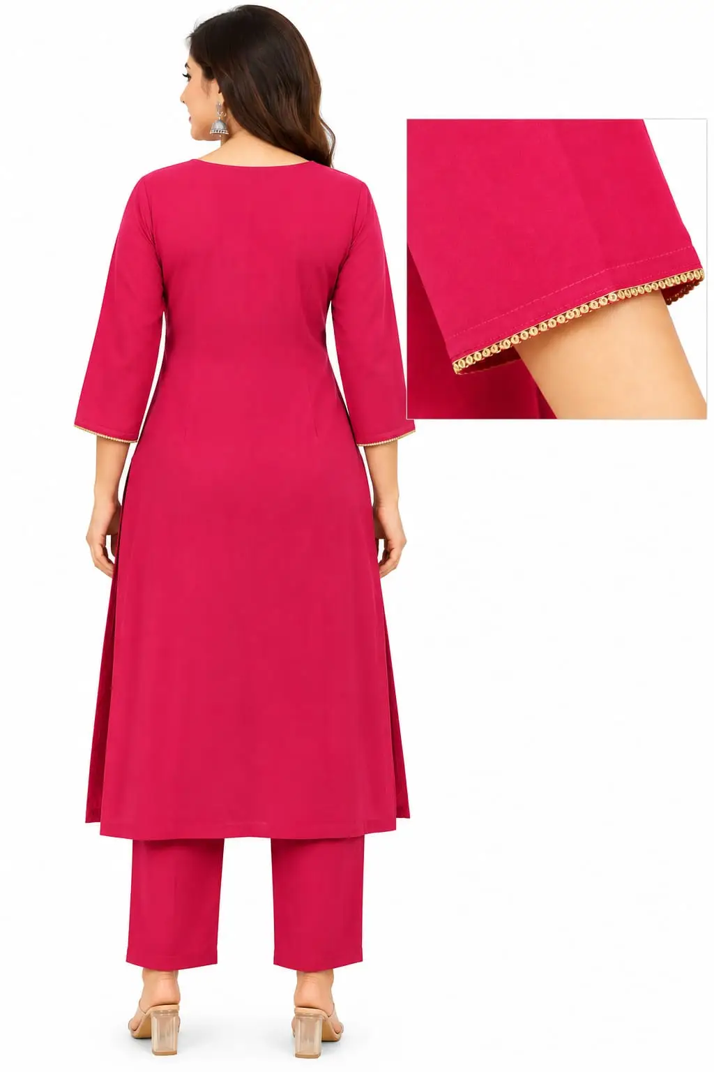 Cotton Kurti Pant Dupatta Set for Women by Urban Riwaz