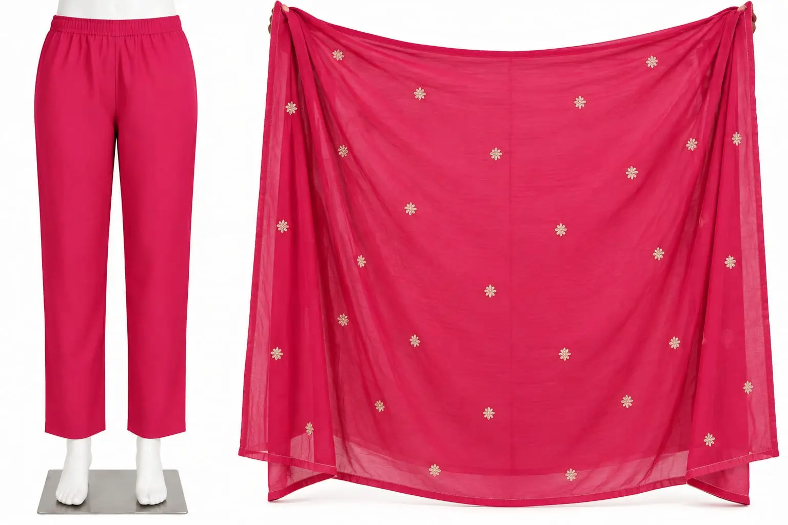 Cotton Kurti Pant Dupatta Set for Women by Urban Riwaz
